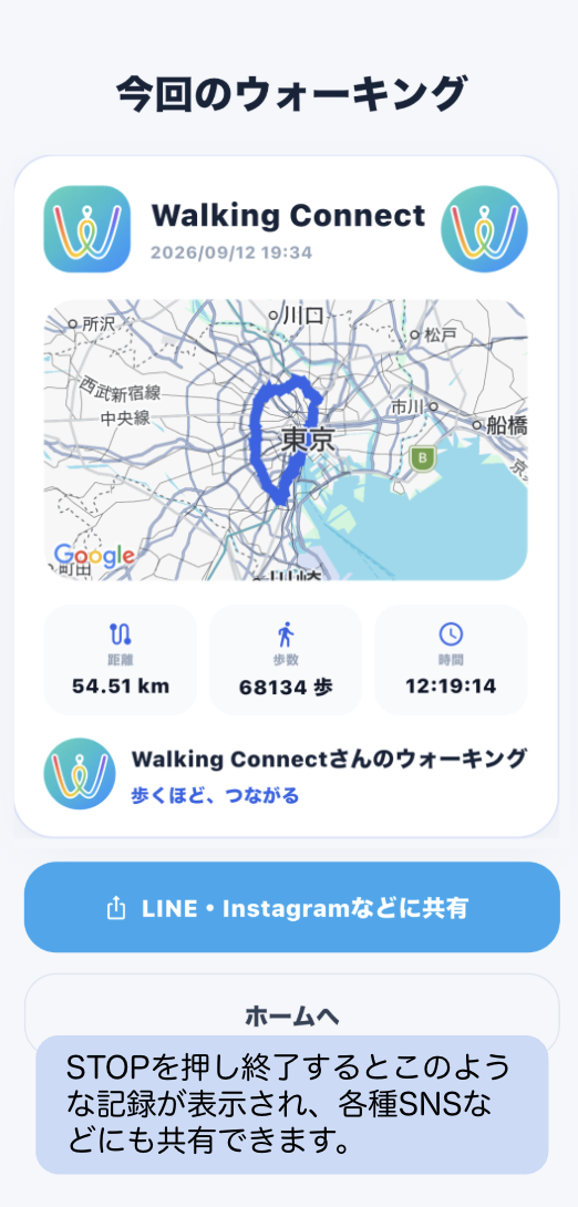 今回のウォーキング記録